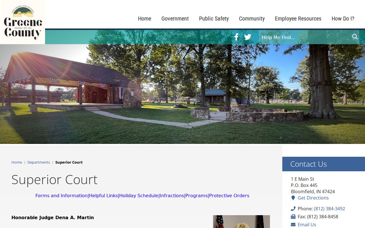 Greene County Superior Court docket office information