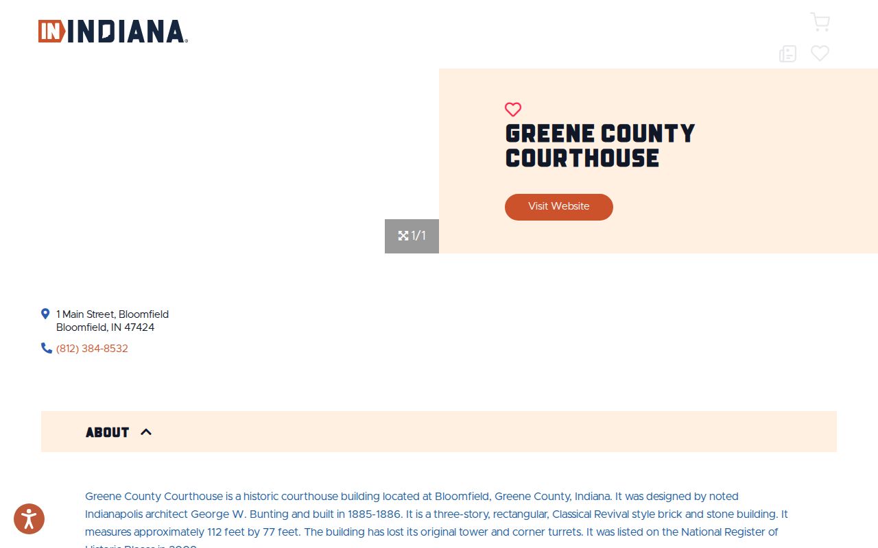 Historic Greene County courthouse and court record location